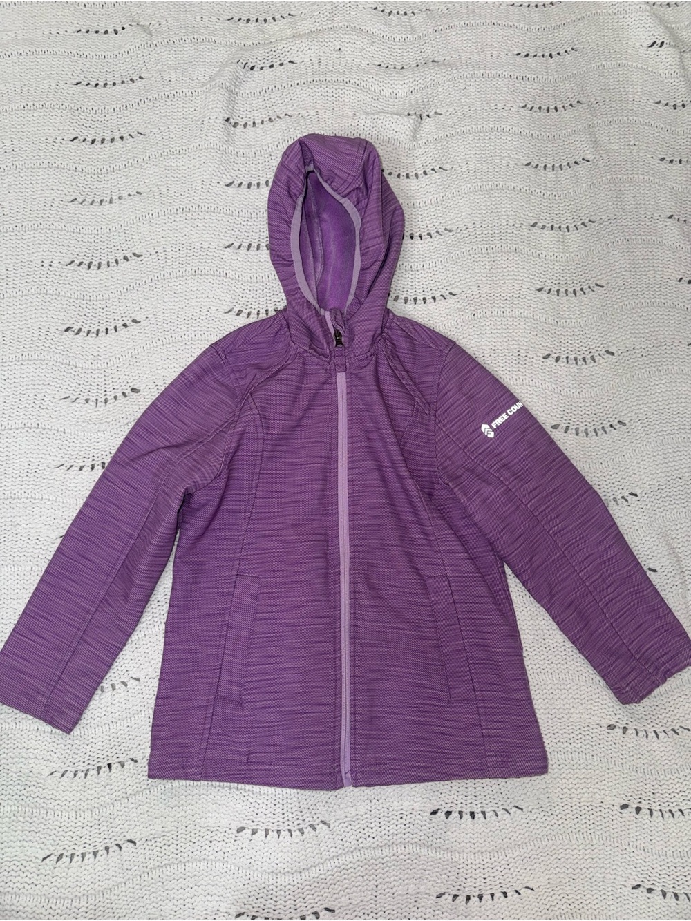 Free Country Girls' Purple Hooded Raincoat